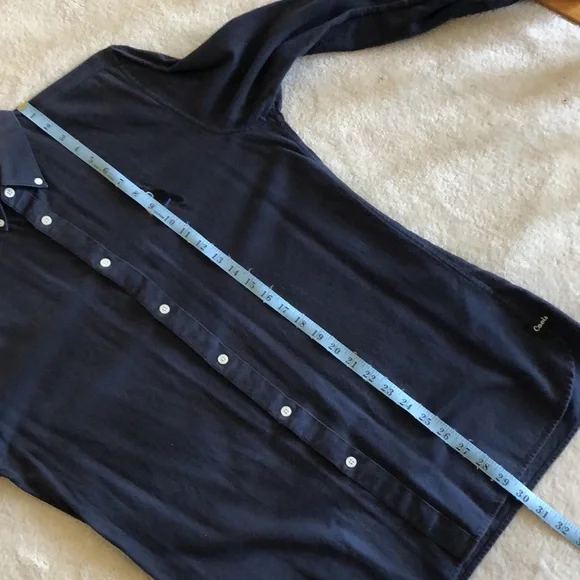 Barney Cools navy blue Flanel shirt with Toucan logo - Picture 7 of 11